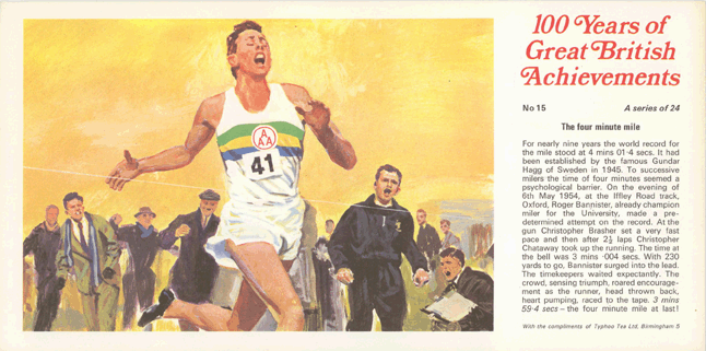 100 Years of Great British Achievements (Typhoo Tea), 1972 - Roger Bannister