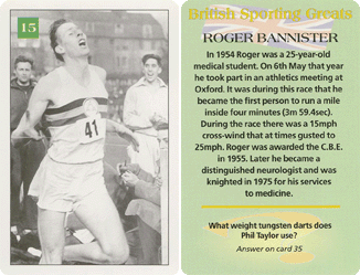 British Sporting Greats (Foreign & Commonwealth Office), 2001 - Roger Bannister