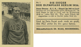 Die Sieger der Olympiade Berlin 1936 (PEZ/Haas/Linz) - Jesse Owens