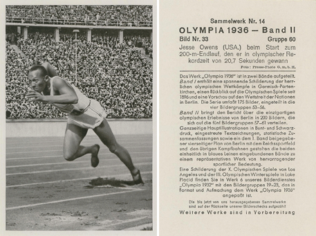 Olympia 1936, Band II, Die XI. Olympischen Spiele In Berlin 1936 (Reemtsma), 1936 - Jesse Owens