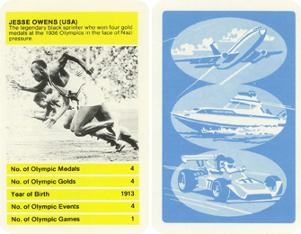 Olympic All Time Greats (Top Trumps), 1980 - Jesse Owens
