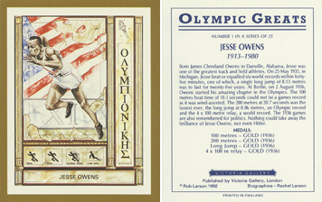Olympic Greats (Victoria Gallery), 1992 - Jesse Owens