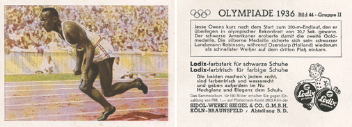 Olympische Spiele 1936 [Olympiade 1936] (Sidol/Lodix/Sigella), 1936 - Jesse Owens