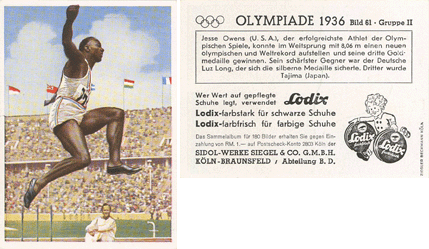 Olympische Spiele 1936 [Olympiade 1936] (Sidol/Lodix/Sigella), 1936 - Jesse Owens