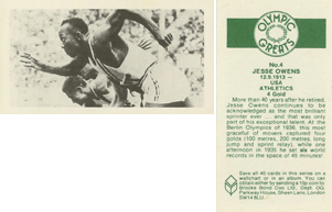Olympic Greats (Brooke Bond), 1979 - Jesse Owens
