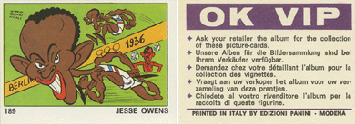 Panini OK VIP (Panini), 1973 - Jesse Owens